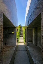 Doorgezaagde bunker van 